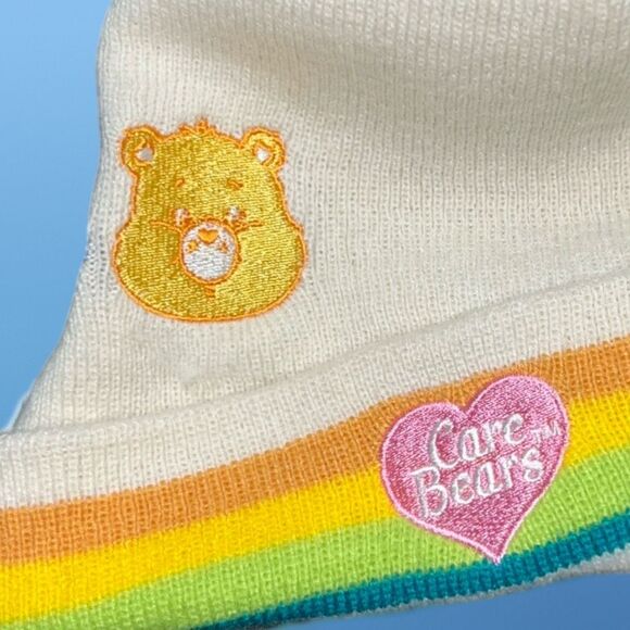 Care Bears Cream Embroirdered Knit Cuffed Beanie Hat - Picture 6 of 6